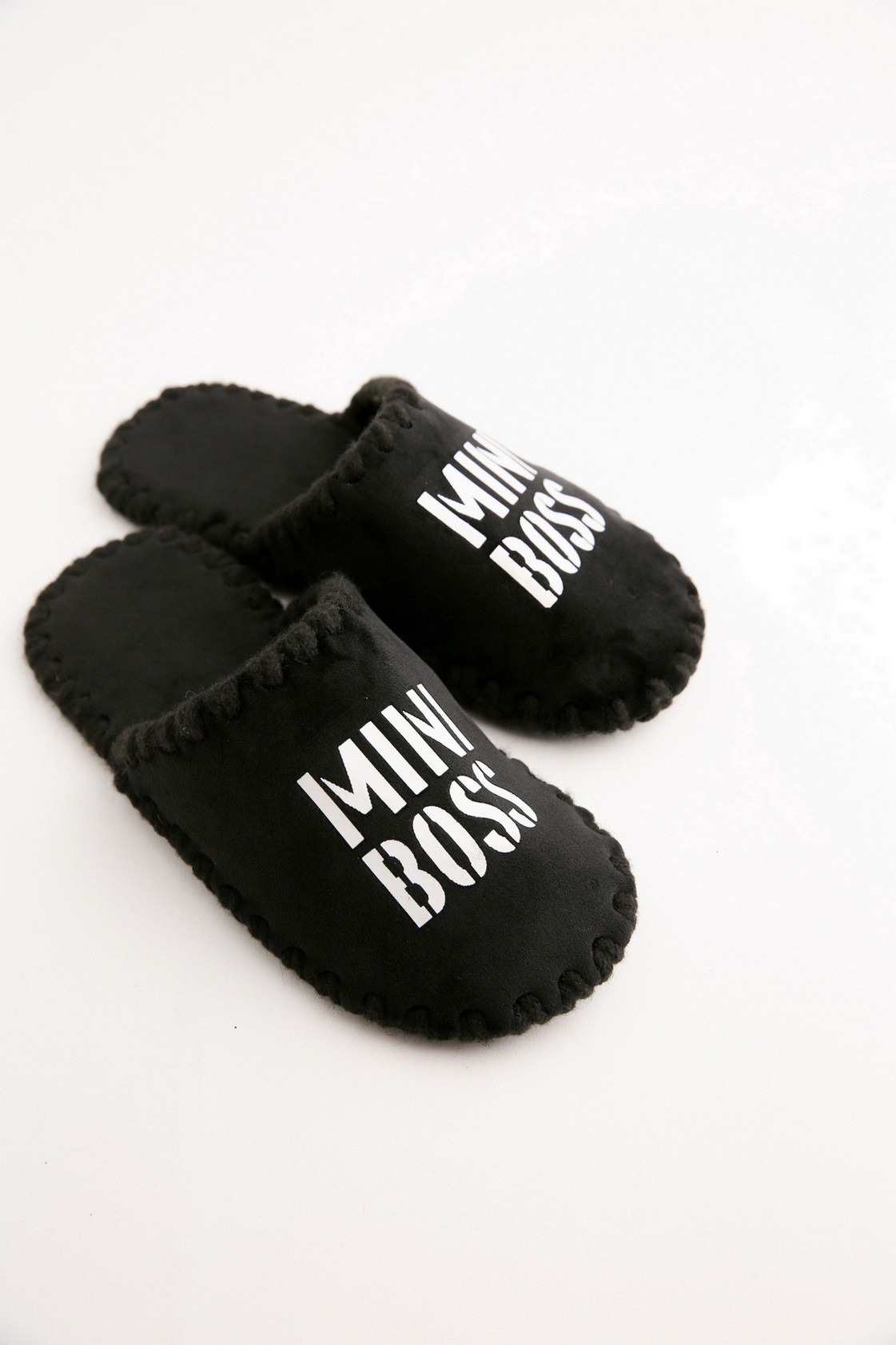 Мужские домашние тапочки Family Story Классические Mini Boss закрытые Черные 30-31 р