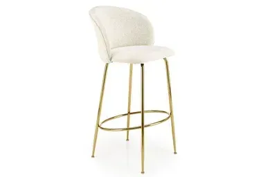 Стул барный H-116 кремовый/золотистый