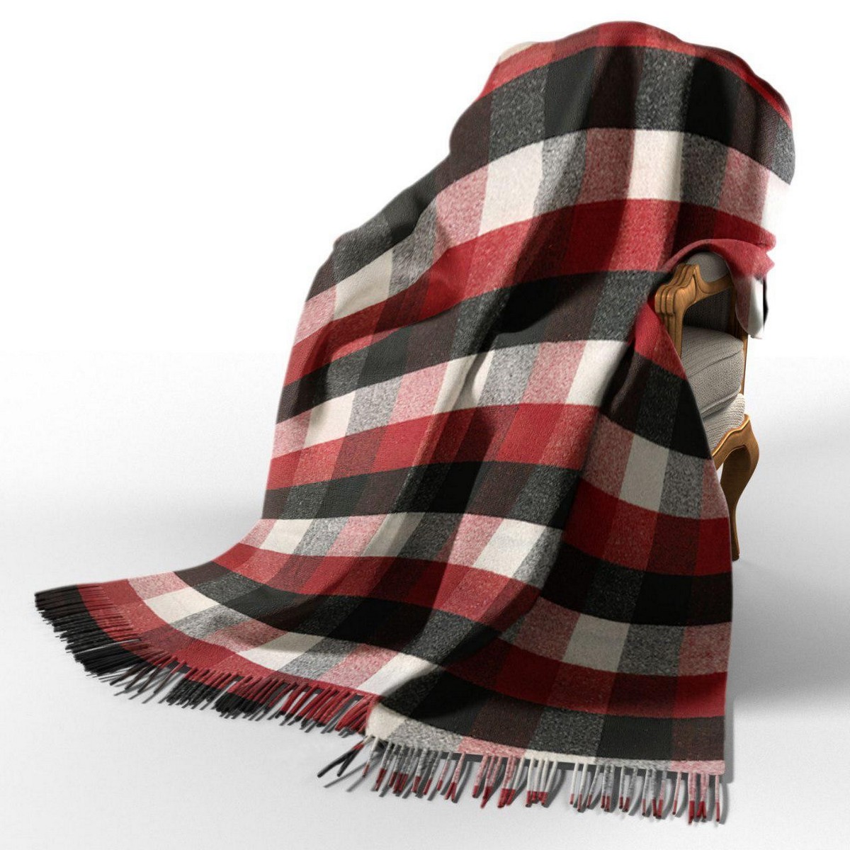 Плед шерстяной П8 красный  Love You 140x200 см Плед шерстяной П8 красный  Love You 140x200 см