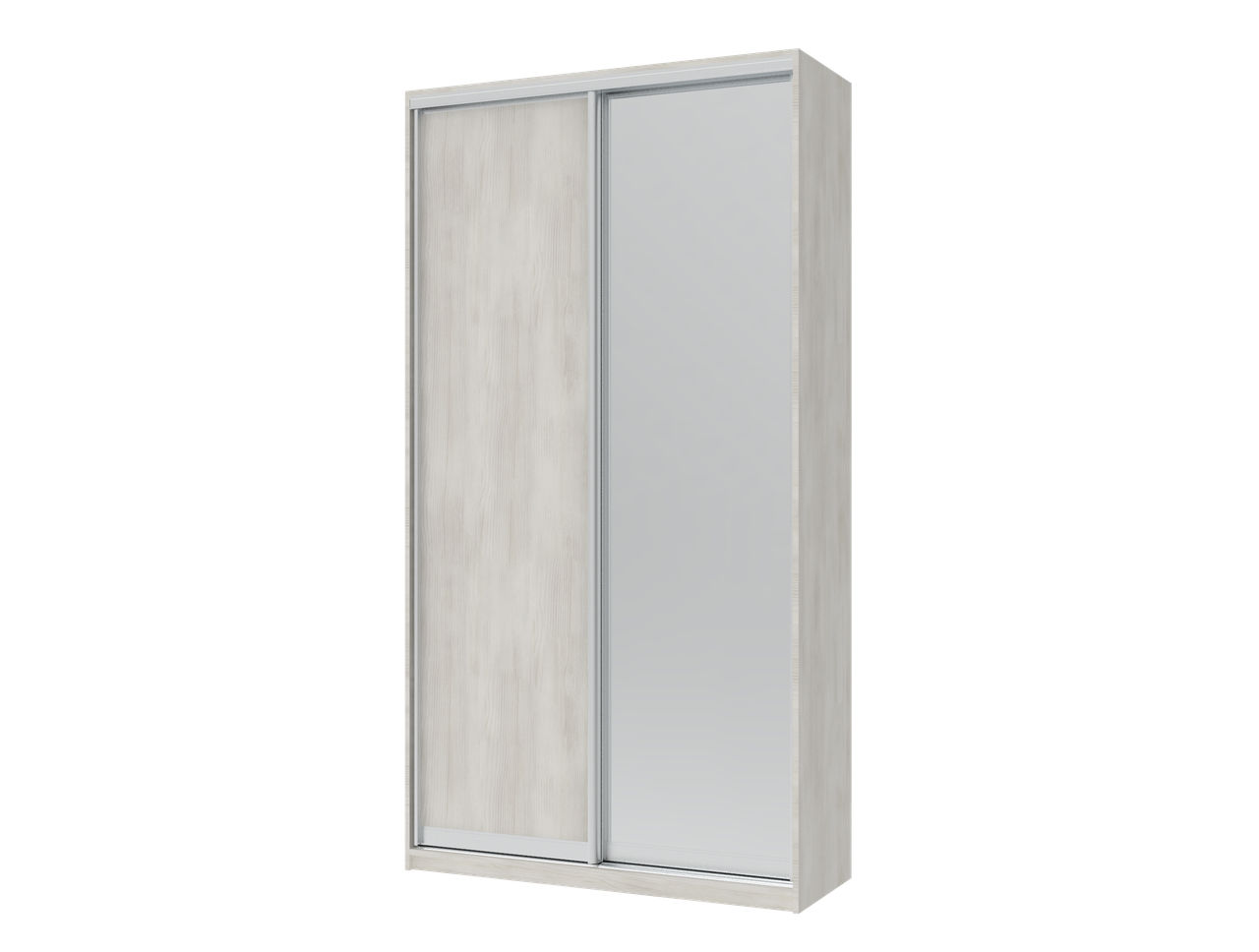 Шкаф купе Сити Лайт  Белое дерево с 1м зеркалом 120х45х225