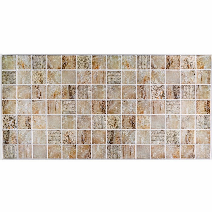 Декоративна ПВХ панель 96x48x0,4см  бежевий SW-00002481 Декоративна ПВХ панель 96x48x0,4см  бежевий SW-00002481