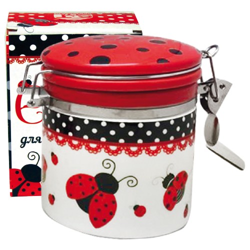Емкость для сыпучих продуктов Божья коровка 10х9,5см , 500мл