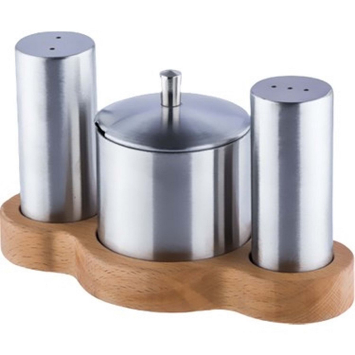 Набір VARAN для солі, перцю та спецій, дерев'яна підставка