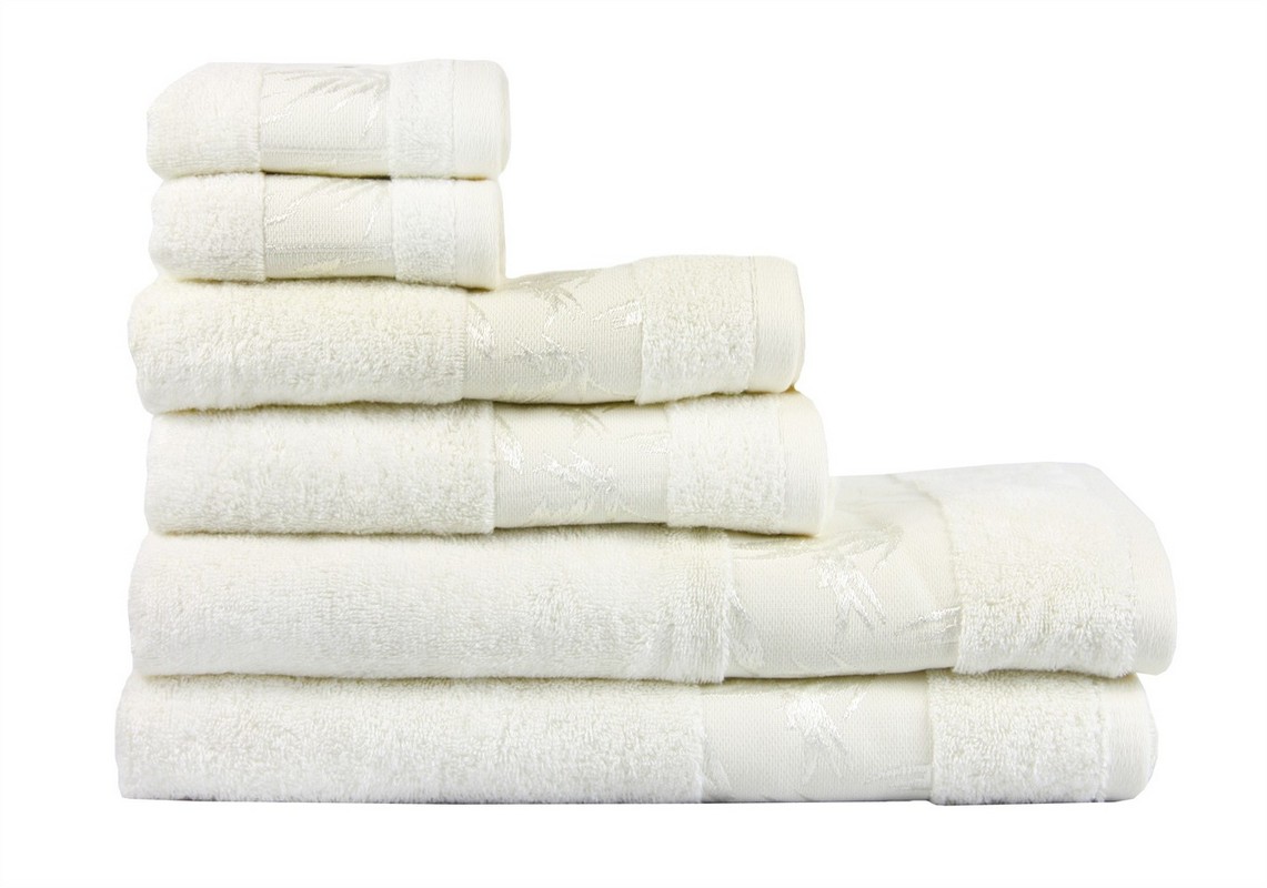 Полотенце Maisonette Bamboo 76х152 кремовое 500 г/м2