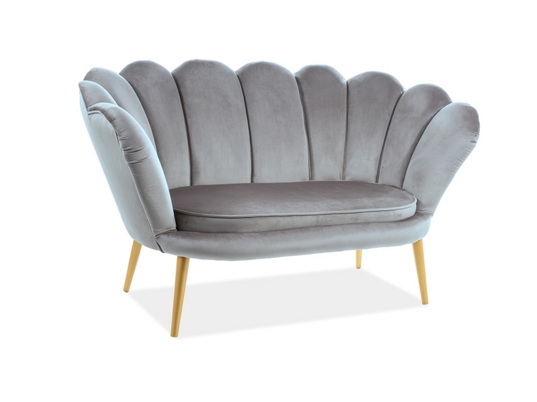 Диван Magnolia 2 Velvet 14 Серый/Золотой Диван Magnolia 2 Velvet 14 Серый/Золотой