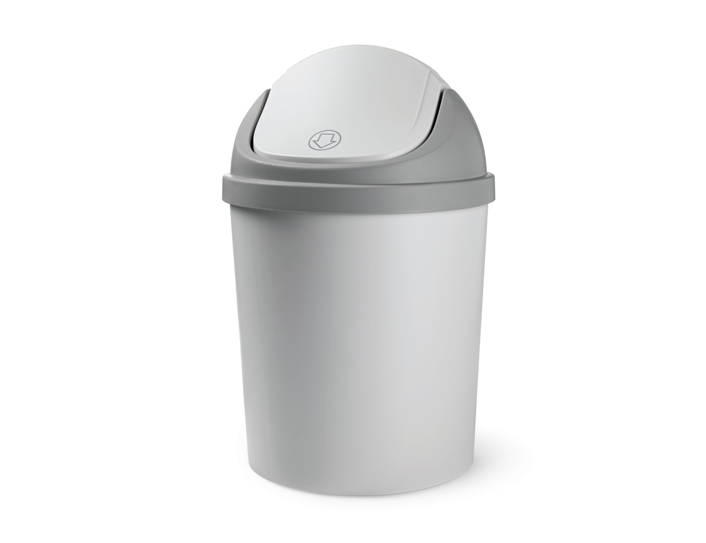 Мусорное ведро с крышкой 5 л серый