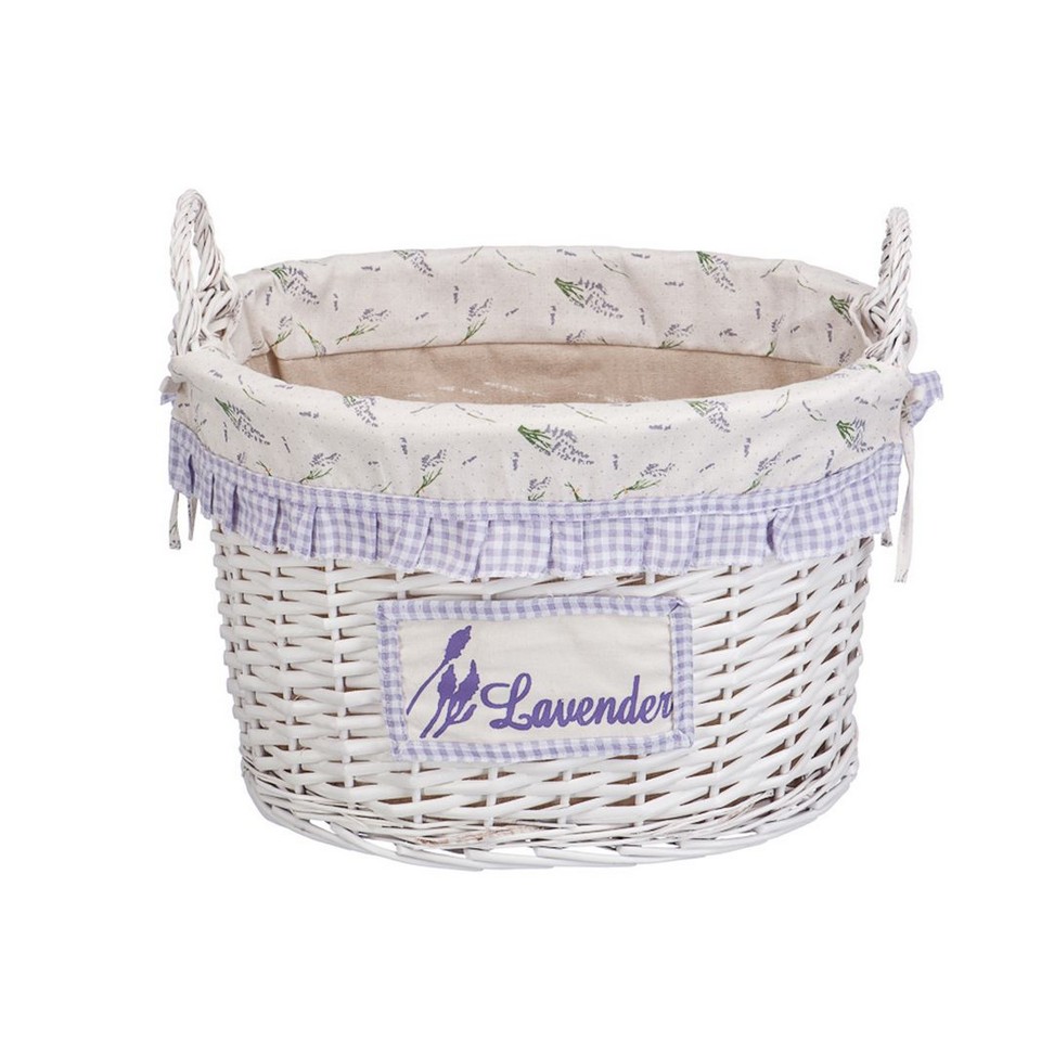 Корзина Natural House "Лаванда" с ручками, 36х26х26 см Белый (EW-24 M)