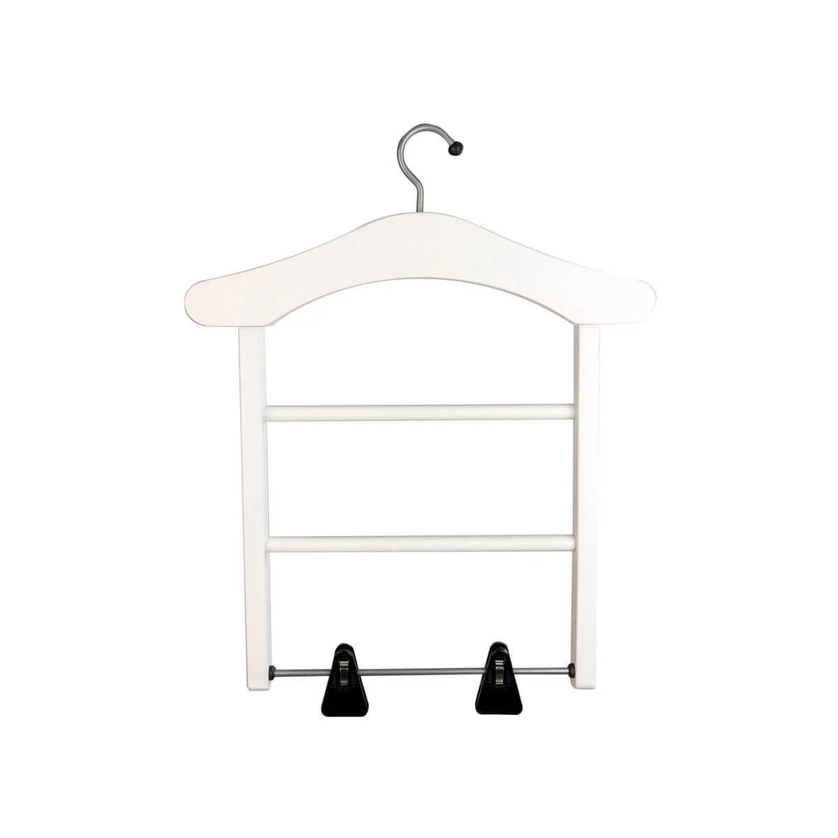 Вешалка-плечики с клипсами  Italia Milady - Белый лак