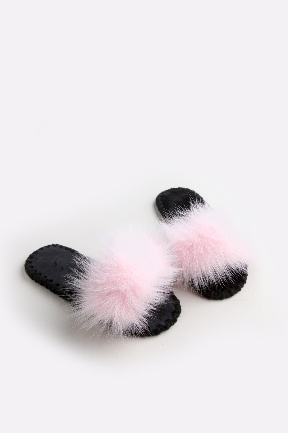 Женские домашние тапочки Пушистики Family Story с опушкой нежно-розового цвета ЭВА 34-35 р