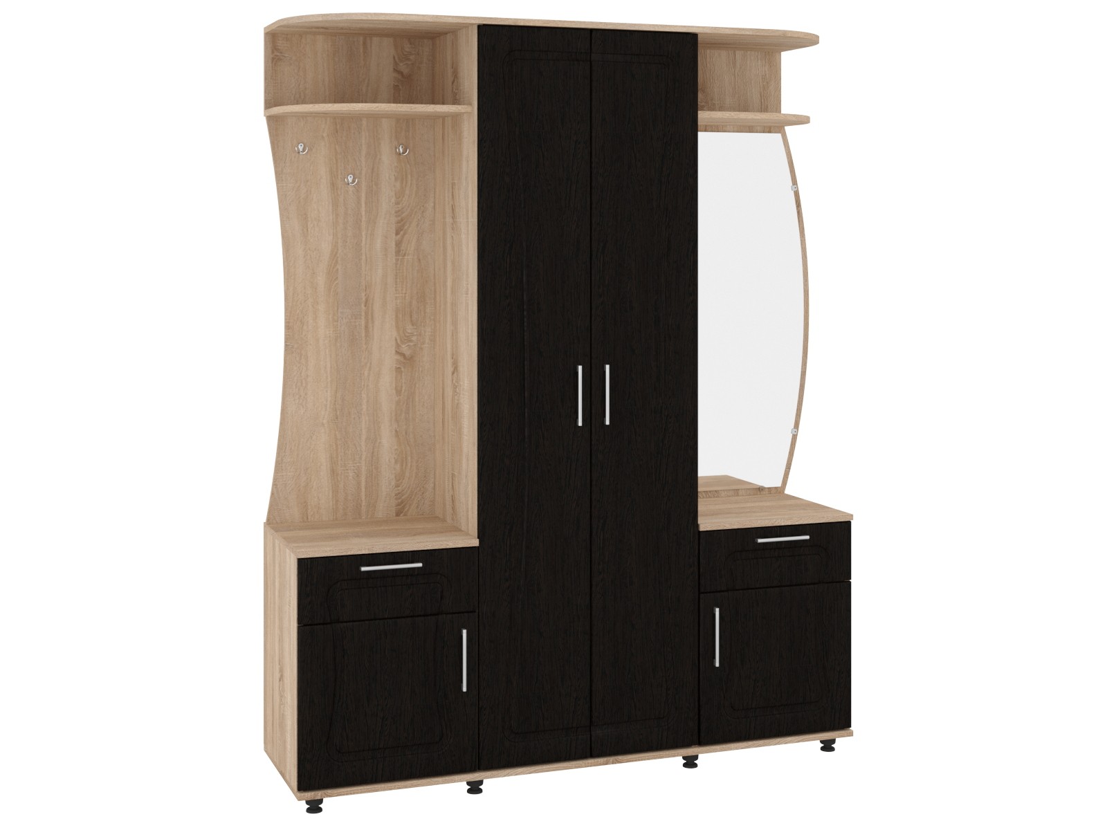 Прихожая Бриз МДФ Сонома+Венге