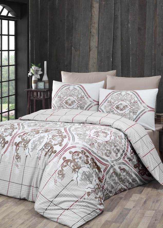 Постільна білизна Lighthouse ранфорс Cariana бежевий 200х220; 2х50х70х