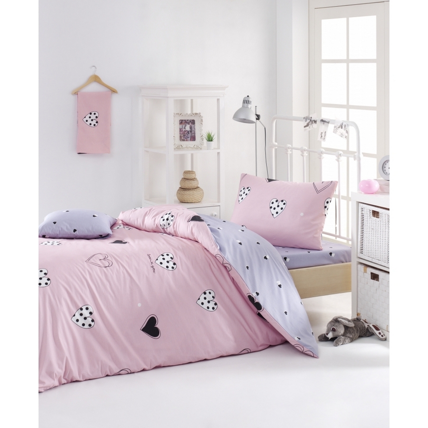 

Постільна білизна Lotus Home Perfect Ranforce - Merry Li півтораспальний, Рожевий