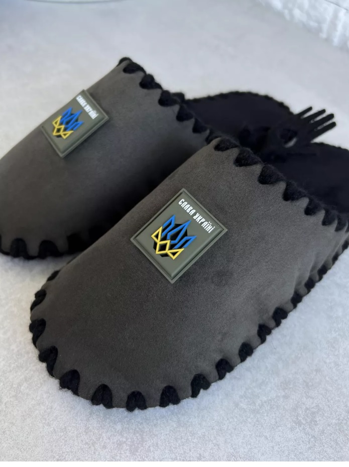 Чоловічі домашні капці Family Story Класичні Слава Україні закриті фетр