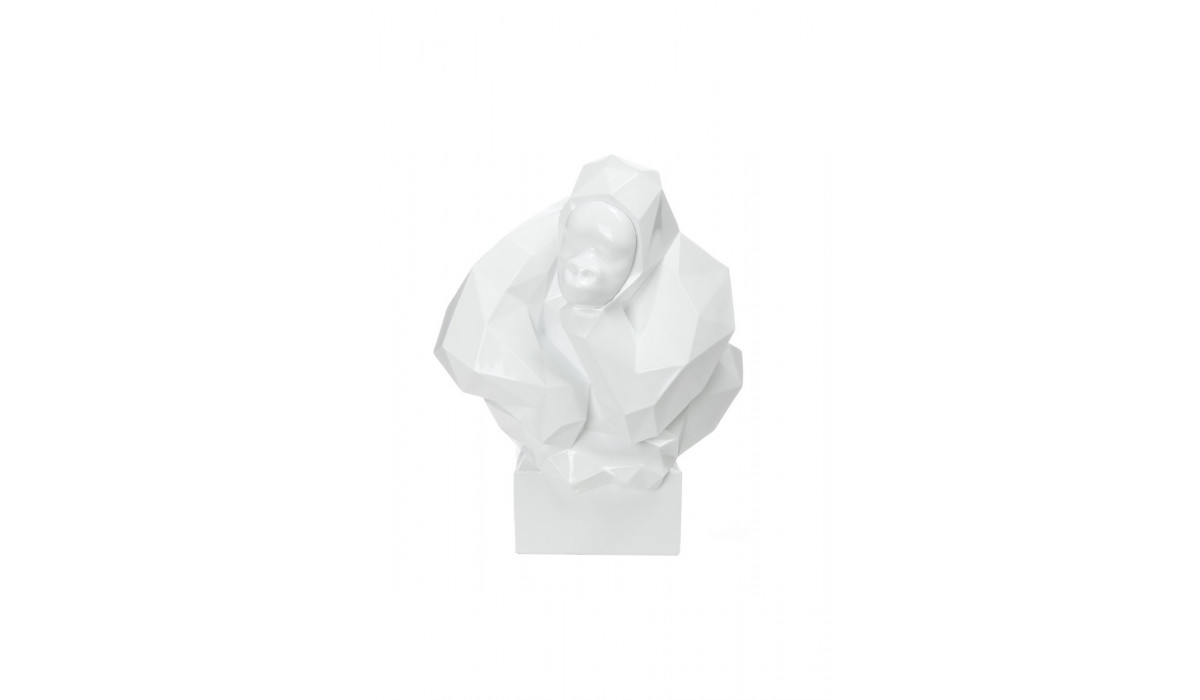 Cкульптура Gorilla K210 White 39 x 28 x 50 см Cкульптура Gorilla K210 White 39 x 28 x 50 см