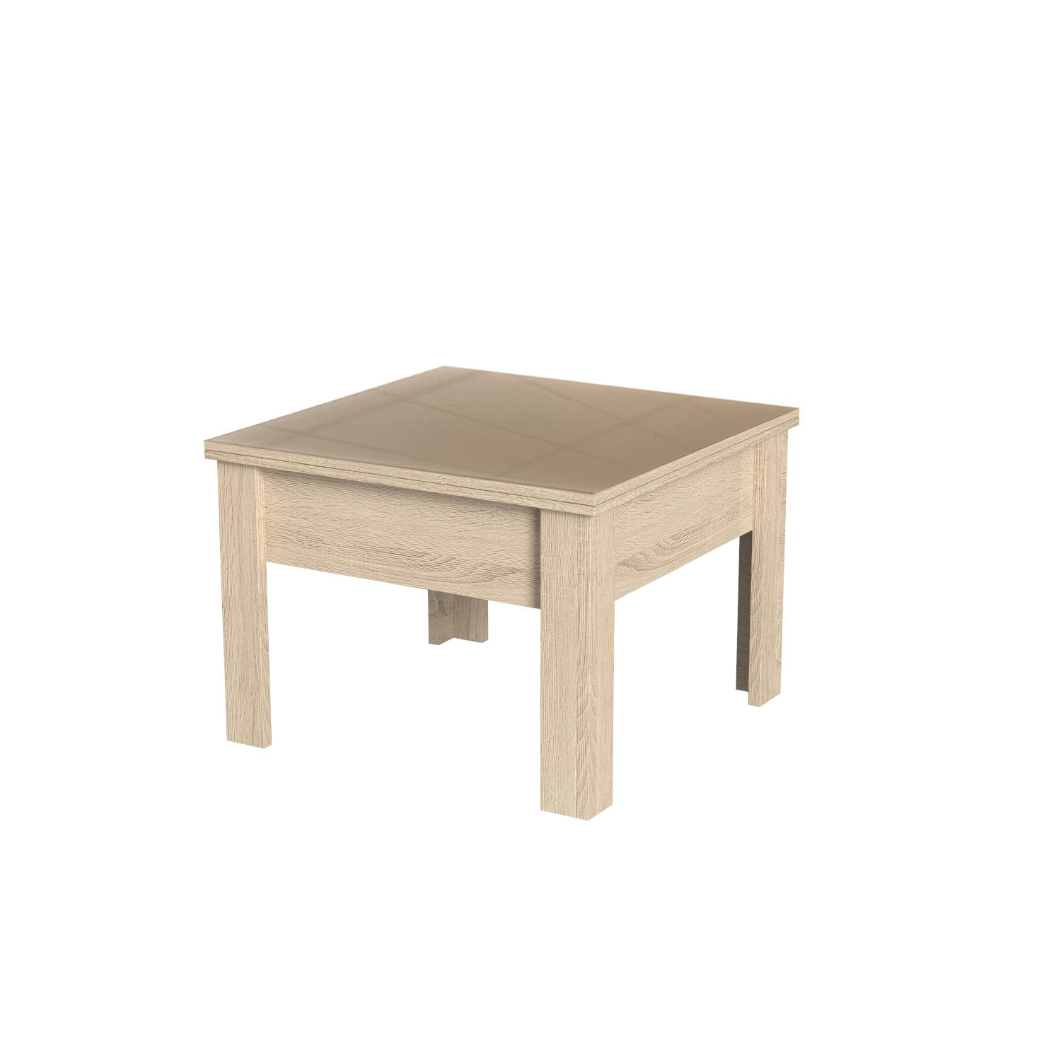 Стол-трансформер Comfo Glass дуб сонома/бежевый