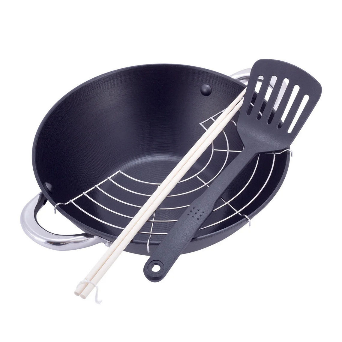 Казан чугунный Wok для плова, с антипригарным покрытием, для индукции и газа 3,6 л KM-4806MR Казан чугунный Wok для плова, с антипригарным покрытием, для индукции и газа 3,6 л KM-4806MR