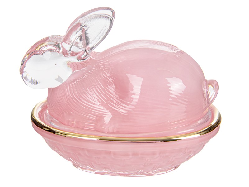 Емкость для хранения сыпучих продуктов 11,5см розовая 355-276