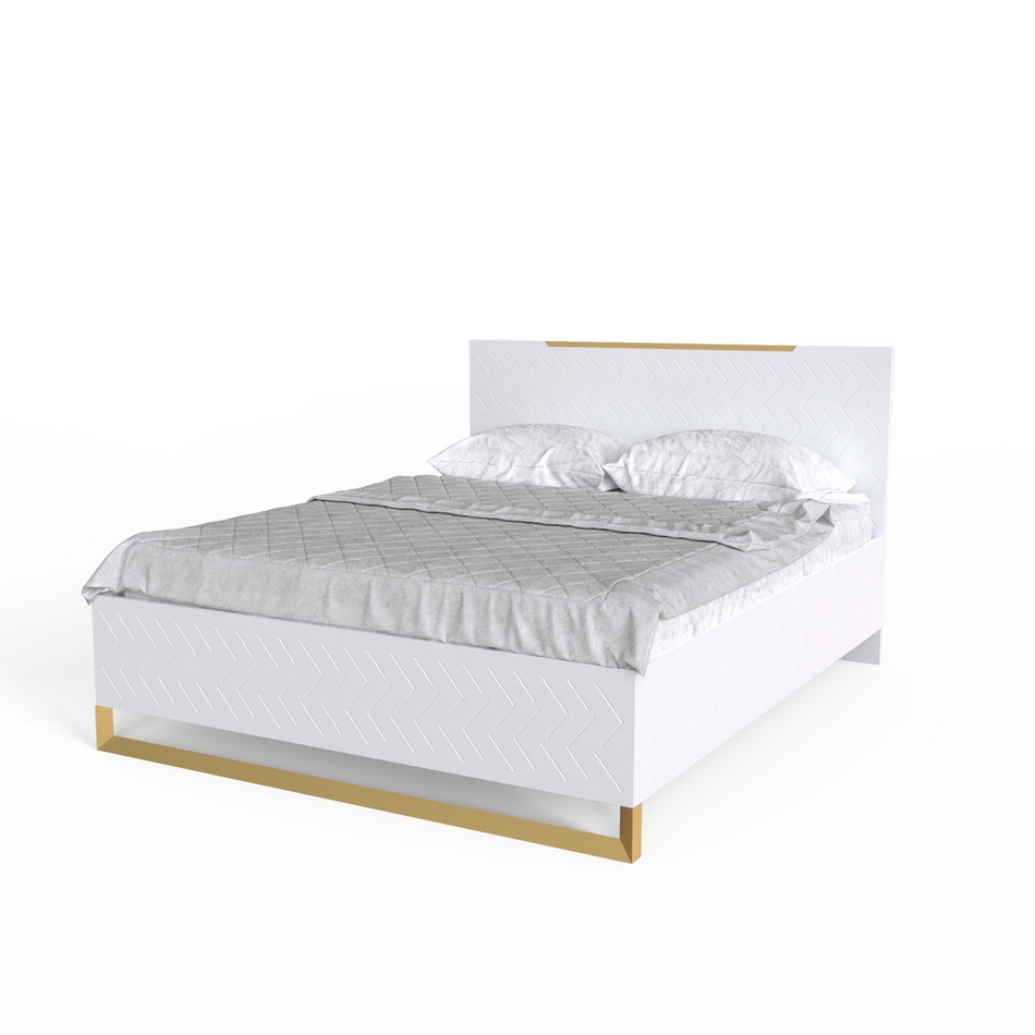 Кровать  Swan 160х200 Белый супермат Кровать  Swan 160х200 Белый супермат
