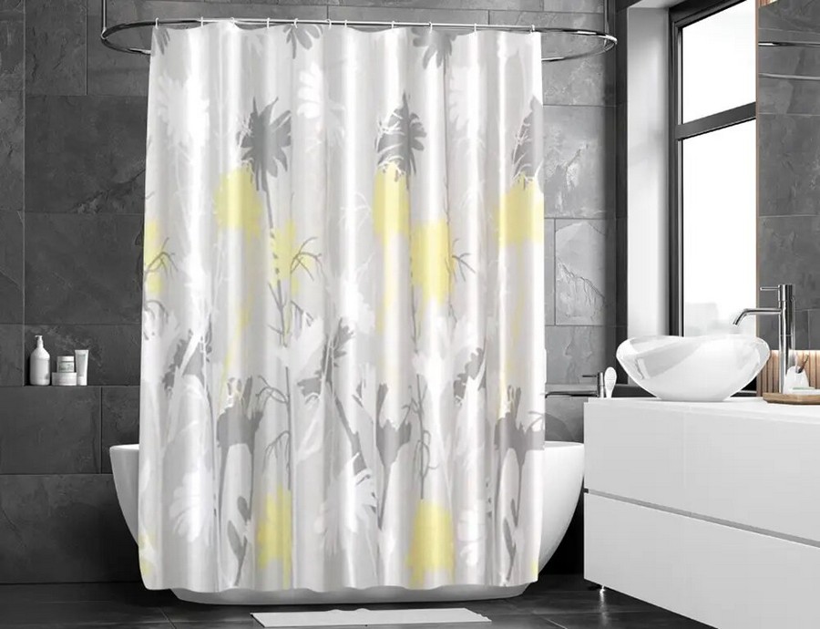 Шторка для ванної кімнати WOKO Fiori 180x180 з кільцями Шторка для ванної кімнати WOKO Fiori 180x180 з кільцями