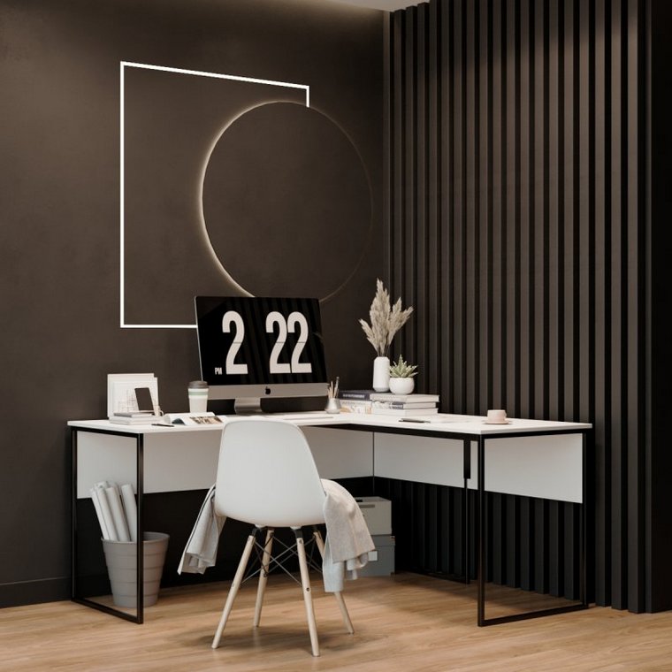 Стол офисный  Формат Черный/ Белый