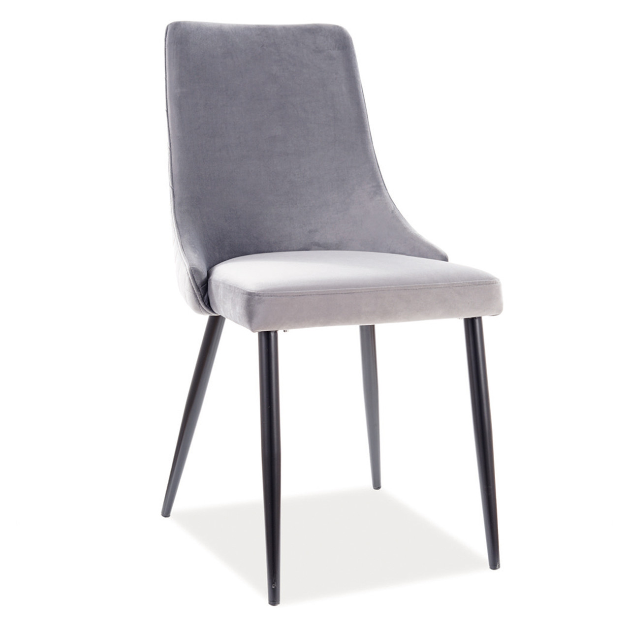 Стул PIANO B Matt Velvet серый/черный Стул PIANO B Matt Velvet серый/черный