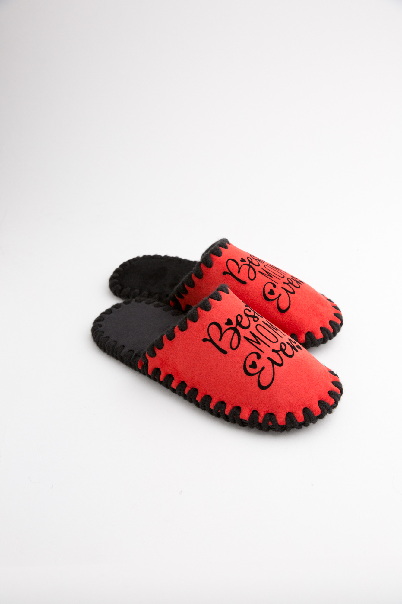 Жіночі домашні капці Family Story Класичні  The Best Mom Ever Червоні