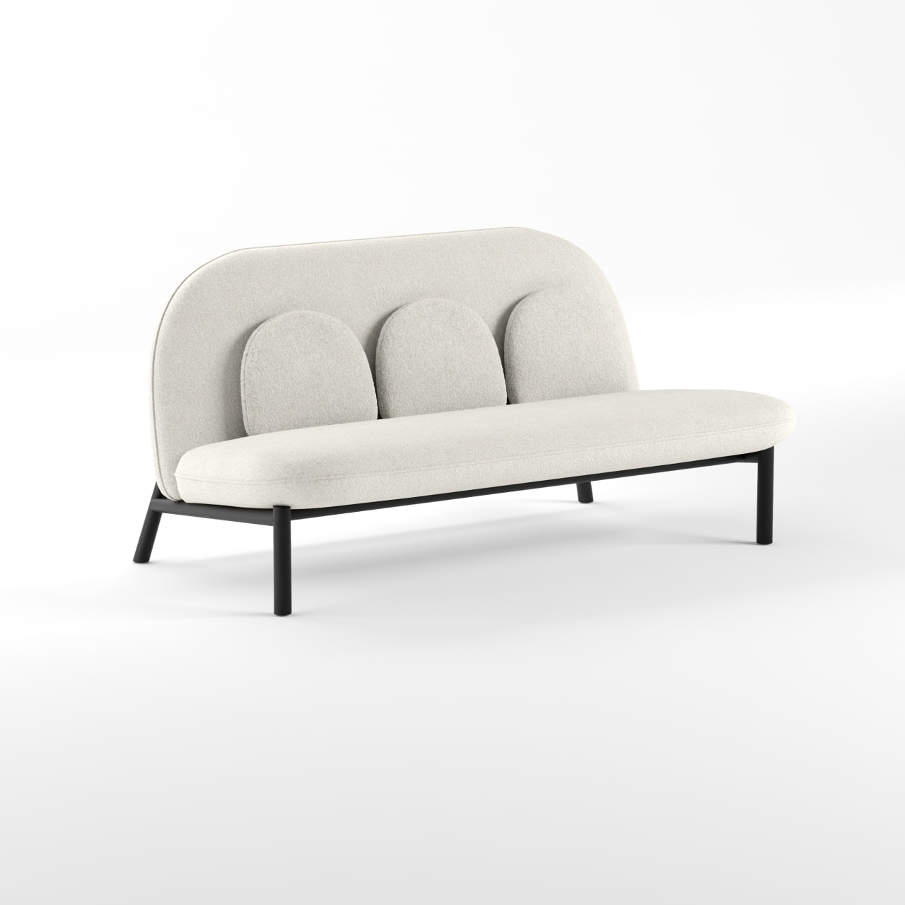 Диван Soft Lounge зі столиком Belfast 01/Чорний 155x82x80 Бежевий