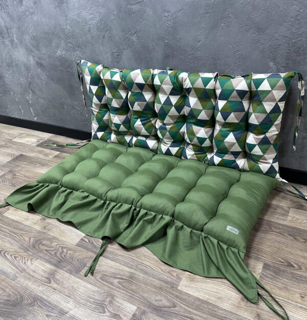 Подушка на поддоны/качели/каркасы панама комбинированная “Mosaic green” оливковый 100х50х50 см Подушка на поддоны/качели/каркасы панама комбинированная “Mosaic green” оливковый 100х50х50 см