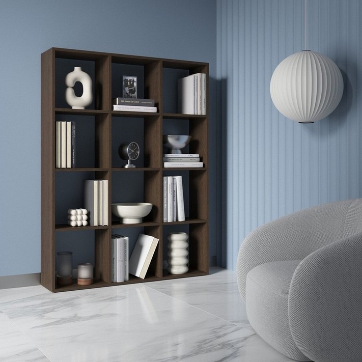 Стеллаж на 12 ячеек M-8 венге темный