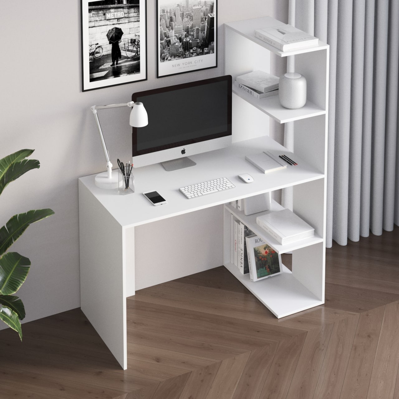 Стол письменный M-17 Белый