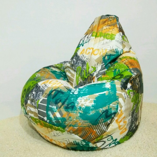 Крісло-груша велюр із принтом OKay Крісло-груша велюр із принтом OKay