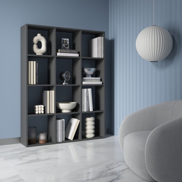 Стеллаж на 12 ячеек M-8 антрацит