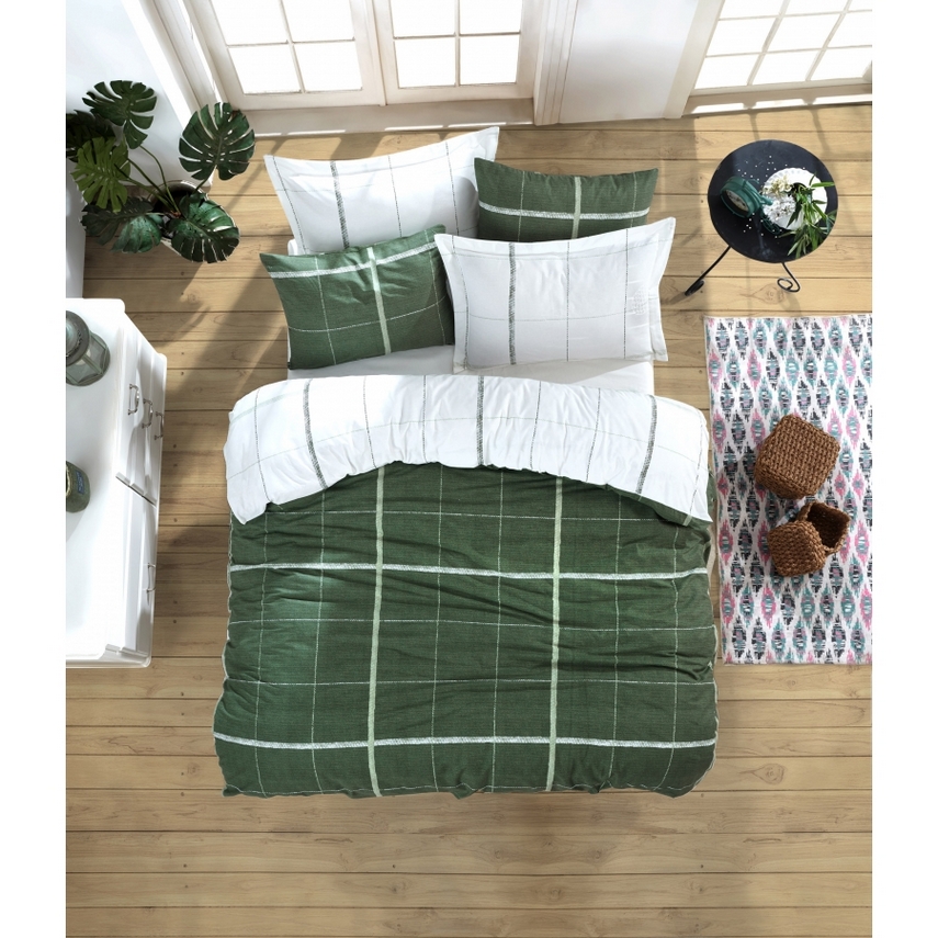 

Постільна білизна Lotus Home Perfect Ranforce - Mirro зелений