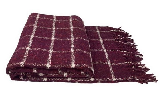 Плед Vladi Palermo 140х200 15S/SOUL бордовый