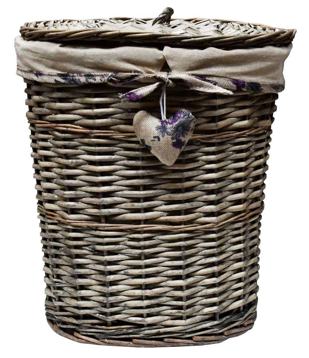 Корзина бельевая Natural House Сердце с крышкой 36х24х41 см (FB-20S)