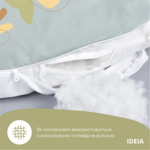 Подушка П-образная IDEIA для беременных и для отдыха Мята/Белый фото 4 Подушка П-образная IDEIA для беременных и для отдыха Мята/Белый фото 4