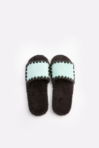 Женские домашние тапочки Family Story Классические открытые Микки Ментоловые фото 3