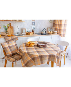 Дорожка Прованс Toffee коричневая клеточка 120х40 (12377) фото 2 Дорожка Прованс Toffee коричневая клеточка 120х40 (12377) фото 2