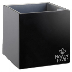 Вазон із системою автополиву Cubico Flower Lover, 21x21x21см, глянцевий фото 1 Вазон із системою автополиву Cubico Flower Lover, 21x21x21см, глянцевий фото 1