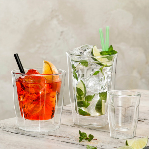 Набір стаканів  для напоїв Luigi Bormioli Thermic glass, 370 мл уп 2 шт 11909/01 фото 2 Набір стаканів  для напоїв Luigi Bormioli Thermic glass, 370 мл уп 2 шт 11909/01 фото 2
