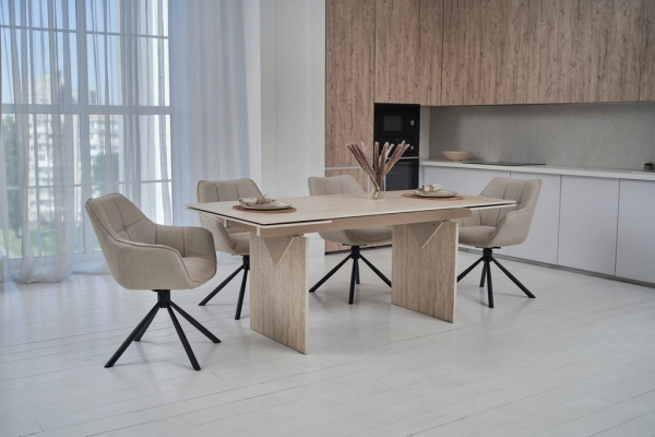 Стіл обідній розкладний TML-980 Травертін 180(260)х90x76 см