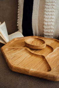 Менажниця Wood Decor Восьмигранна 35 см + соусник фото 5 Менажниця Wood Decor Восьмигранна 35 см + соусник фото 5