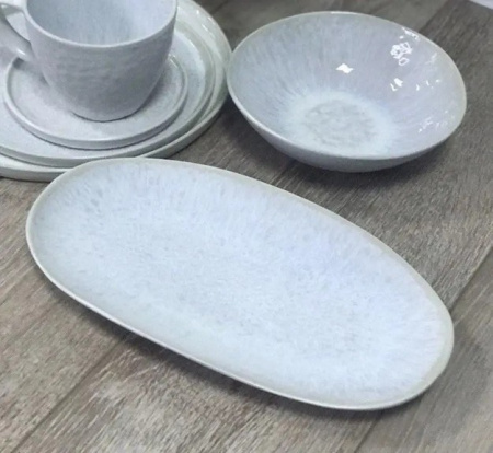 Тарілка Olens  овал 29х16.5х2.5см ,Уайт стоун