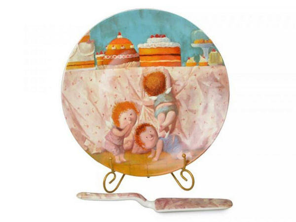 Блюдо для торта с лопаткой Lefard Сладкая Жизнь 26 см 924-200 фото 1