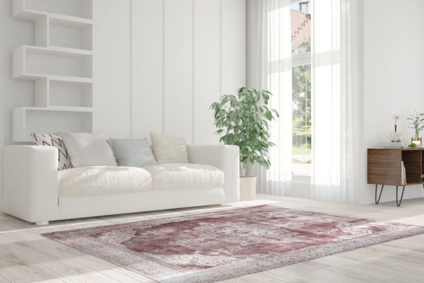 Килим в стилі вінтаж Arte Espina Vintage 8400 Сірий, червоний 140х200