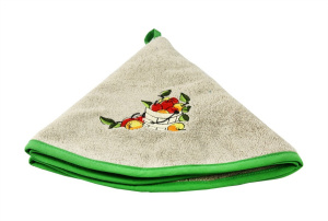 Рушник Izzi Home з вишивкою d 60см Яблуко 420г/м2 фото 1 Рушник Izzi Home з вишивкою d 60см Яблуко 420г/м2 фото 1