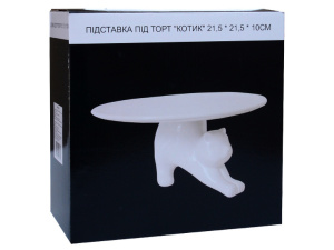 Подставка под торт Lefard Котик 22х22х10 см 940-237 фото 2 Подставка под торт Lefard Котик 22х22х10 см 940-237 фото 2