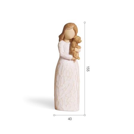 Статуетка декоративна MVM  DH-ST-08 Дівчина з цуценям