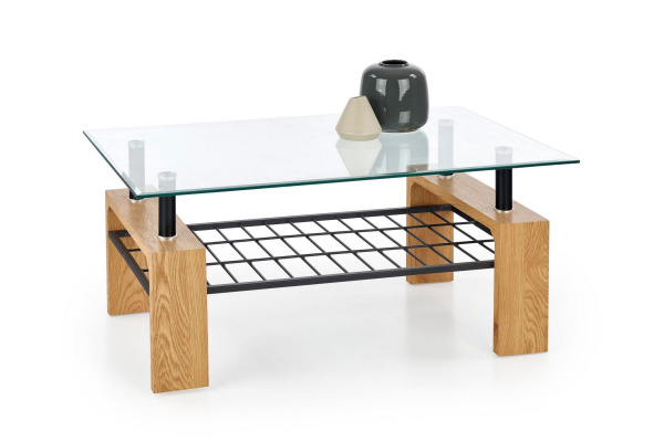 Журнальний столик  Estella Прозорий/Дуб
