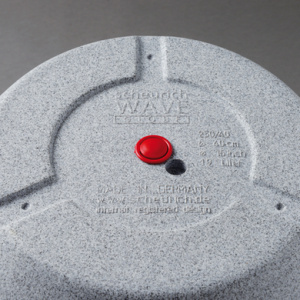 Кашпо для цветов Scheurich Wave globe пластик 30, гранитно-черный фото 3